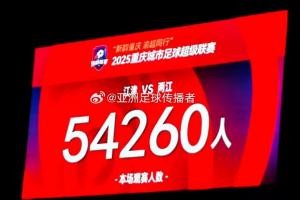 渝超决赛到场观众人数54260人 打破重庆奥体中心建成以来上座纪录